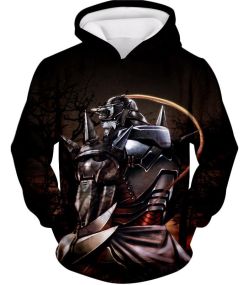 Fullmetal Alchemist Trapped in an Armour Cool Hero Alphonse Elrich Amazing Anime Graphic Hoodie FA028