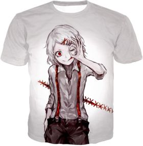 Tokyo Ghoul Special Class Ghoul Investigator Juuzou Suzuya Cool Promo White T-Shirt TG078