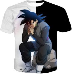 Dragon Ball Z Black Goku Sitting Posture T-Shirt