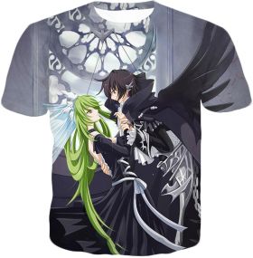 Code Geass Anime Couples Lelouch X C.C. Cute Graphic T-Shirt CG003