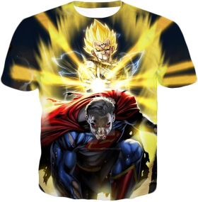 Dragon Ball Z Majin Vegeta And Spuerman T-Shirt