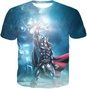 Thor Odinson The God of Thunder Cool Action T-Shirt Thor038