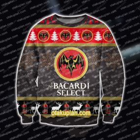 3D All Over Print Bacardi Select Rum Wine Ugly Christmas Sweatshirt
