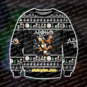 3D All Over Print Knitting Pattern Apolo Ugly Christmas Sweatshirt