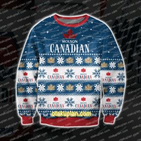 3D All Over Print Molson Canadian Ugly Christmas Sweatshirt