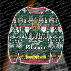 3D All Over Print Veltins Pilsener Beer Ugly Christmas Sweatshirt