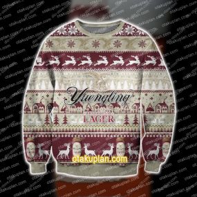 3D All Over Print Yuengling Lager Beer Ugly Christmas Sweatshirt