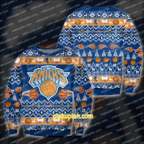 3D Knitting Pattern Ny Knicks Ugly Christmas Sweatshirt