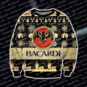 3D Knitting Pattern Print Bacardi Ugly Christmas Sweatshirt