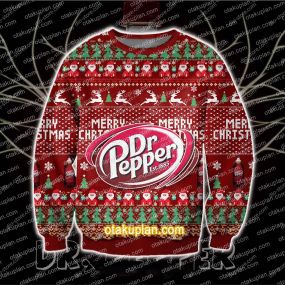 3D Print Knitting Pattern Dr Pepper Ugly Christmas Sweatshirt