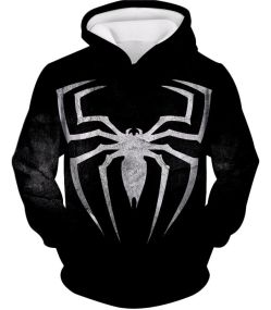 Black Spider Hero Venom Promo Logo Hoodie VE043