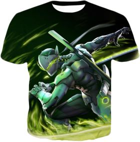 Overwatch Supercool Ninja Cyborg Genji T-Shirt OW046