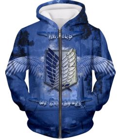 Attack on Titan Mikasa Ackerman The Survey Soldier Action Zip Up Hoodie AOT046