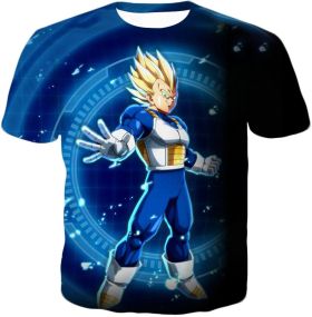 Dragon Ball Super Amazing Super Saiyan 2 Vegeta Cool Anime Promo T-Shirt DBS048