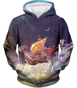 One Piece Super Cool Straw Hat Ship Going Merry Amazing Hoodie OP049