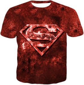 Amazing Superhero Superman Awesome Logo Blazing Promo T-Shirt SU005