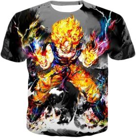 Dragon Ball Super Awesome Dragon Ball Z Goku Super Saiyan Fan Art Action T-Shirt DBS055