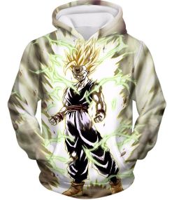 Dragon Ball Super Favourite Fighter Gohan Super Saiyan 2 Awesome Action White Hoodie DBS061
