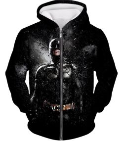 Graphic Promo Ultimate Action Hero Batman Cool Black Zip Up Hoodie BM068