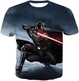 Wars Awesome Animated Darth Vader Action Graphic T-Shirt SW074