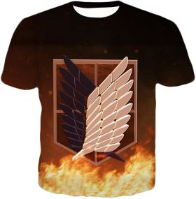 Attack on Titan The Brave Survey Corps Logo T-Shirt AOT008