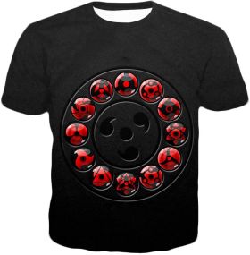 Anime Uchiha Clans Special Technique All Types Cool Black T-Shirt NA080