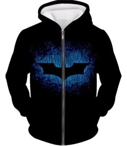 Justice Symbol Cool Batman Logo Black Zip Up Hoodie BM080