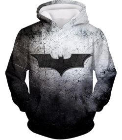 Peoples Justice Symbol Batman Logo Cool Scratched Grey Hoodie BM083