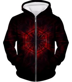 Wars Awesome Wars The First Order Logo Promo Cool Black Zip Up Hoodie SW083