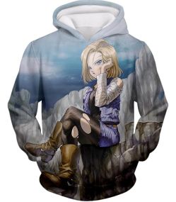 Dragon Ball Super Super Cute Android 18 Awesome Anime Graphic Hoodie DBS088