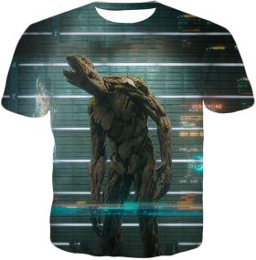 Awesome Groot Movie Still Cool Printed T-Shirt GOG009