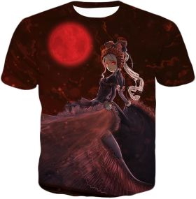 Overlord Three Floors Guardian True Vampire Shalltear Bloodfallen Cool Graphic Promo T-Shirt OL095
