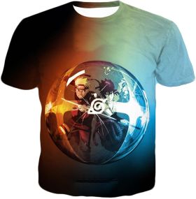 Anime Clash of Brothers Anime and Uchiha Super Action TShirt NA099