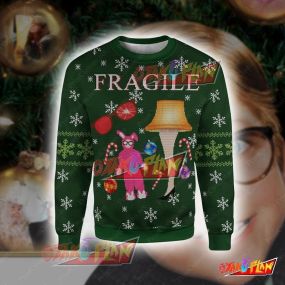 A Christmas Story Fragile 3D Print Ugly Christmas Sweatshirt
