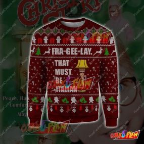 A Christmas Story Italian 3D Print Ugly Christmas Sweatshirt