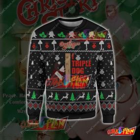 A Christmas Story Triple 3D Print Ugly Christmas Sweatshirt
