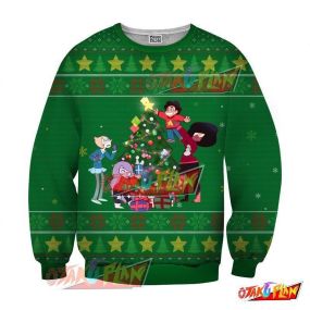A Steven Christmas 3D Print Ugly Christmas Sweatshirt Green