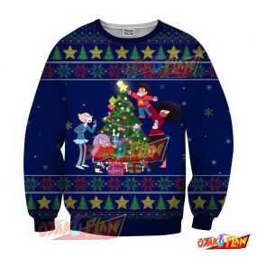 A Steven Christmas 3D Print Ugly Christmas Sweatshirt Navy