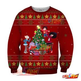 A Steven Christmas 3D Print Ugly Christmas Sweatshirt Red