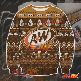 A&w Root Beer 3D Print Ugly Christmas Sweatshirt
