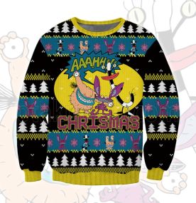 Aaahh Real Monsters Nickelodeon 3D Printed Ugly Christmas Sweatshirt