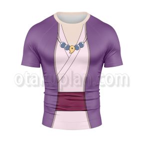 Ace Attorney Ayasato Mayoi Pink Cosplay Short Sleeve Compression Shirt