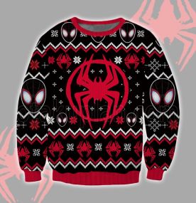 Across The Spider Verse Miles Morales 2023 3D Printed Ugly Christmas Sweatshirt