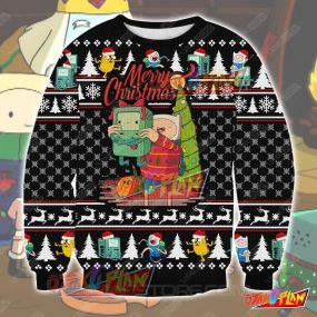 Adventure Time V2 3D Print Ugly Christmas Sweatshirt