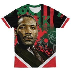 African American Flag Martin Luther King T-Shirt