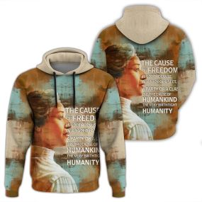 African Hoodie Anna Julia Cooper Quote Paint Mix Hoodie