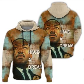 African Hoodie Martin Luther King Jr Quote Paint Mix Hoodie