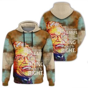 African Hoodie Rosa Parks Quote Paint Mix Hoodie