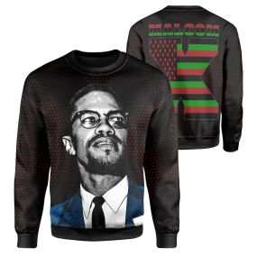 African Sweatshirt African Crewneck Sweatshirt Malcolm X
