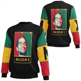 African Sweatshirt Malcolm X Black History Month Style Women Sweatshirt